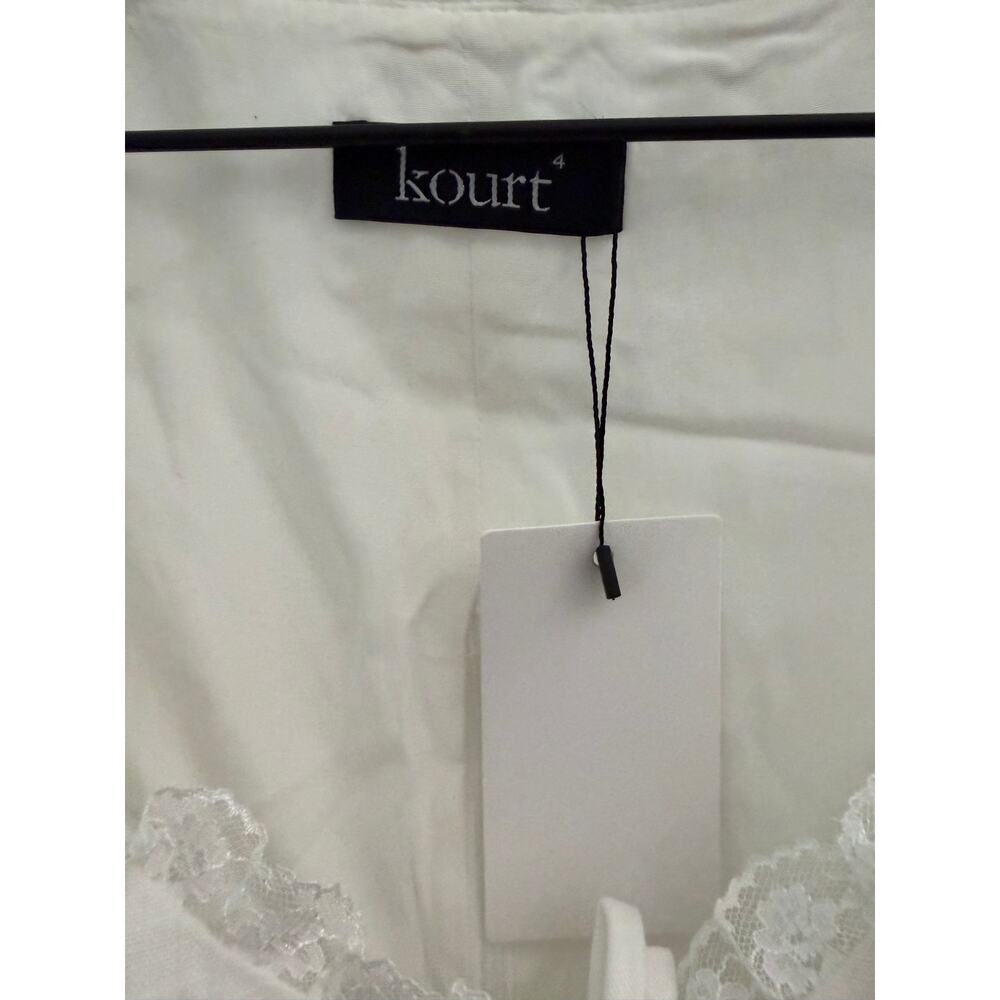 New $123 O.P.T Giogia linen bow top sz 4 white - Picture 8 of 10
